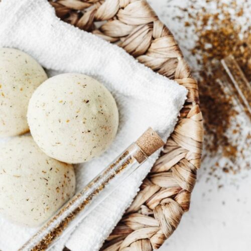 Calendula Bath Bomb 60g | Citrus-Scented Home SPA Ritual with Nourishing Ingredients